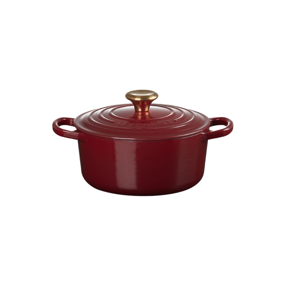 KIT LE CREUSET 2 PANELAS REDONDAS 24 E 26CM EM FERRO ESMALTADO VERMELHO RHONE