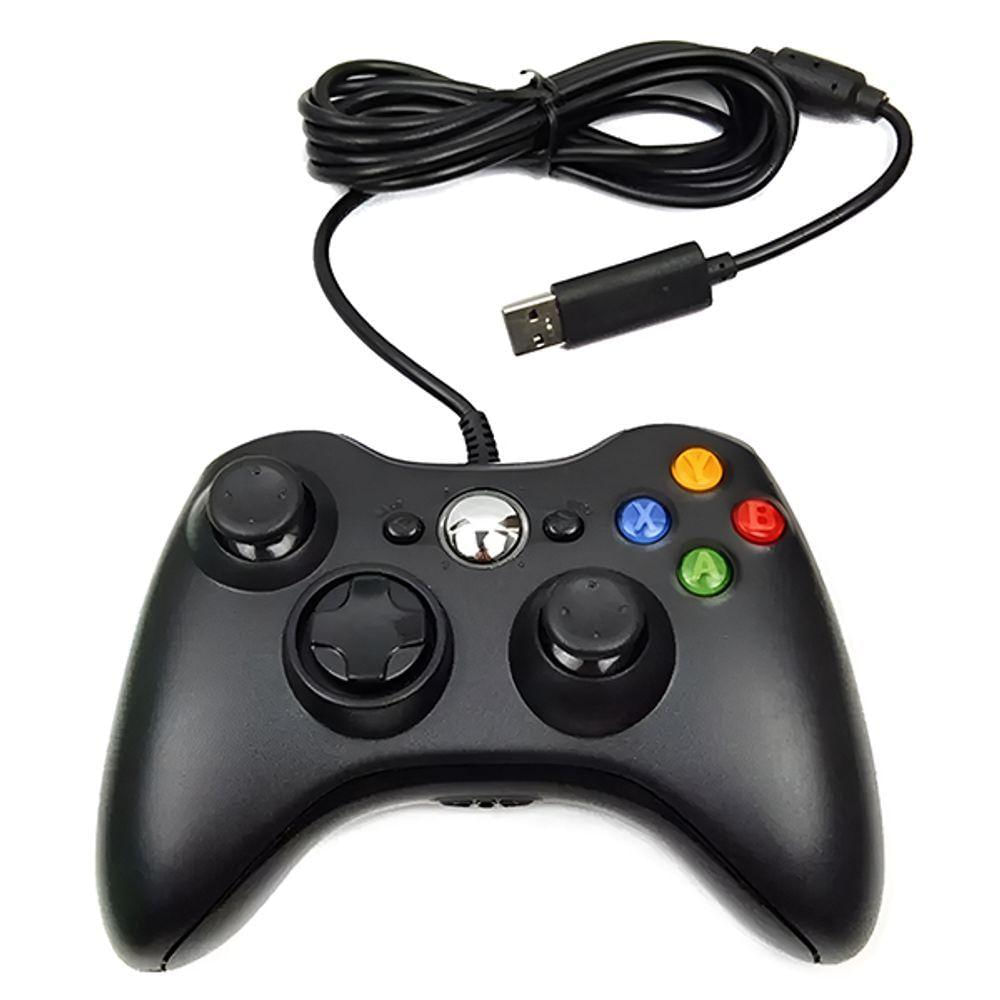 Manete Usb Com Fio Compatível Com Xbox 360 Pc E Celular Botões Sensíveis De Alta Precisão