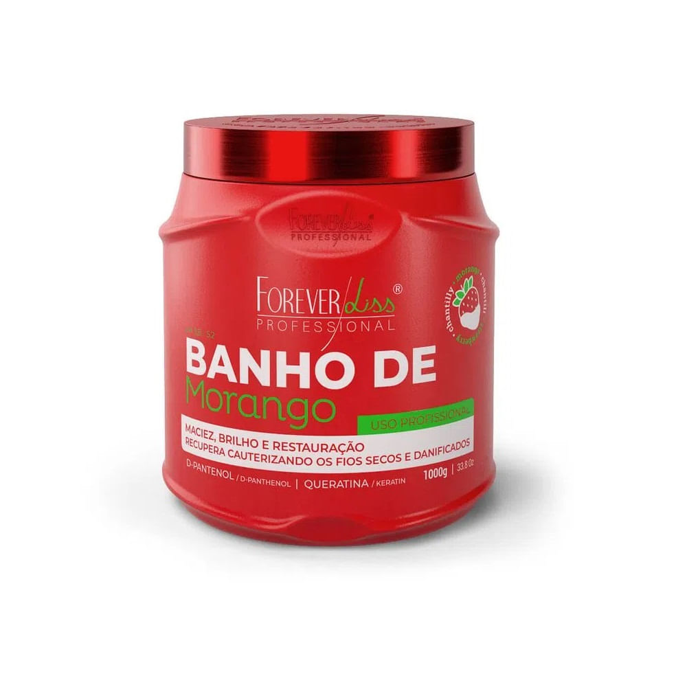 Máscara Banho de Verniz Morango da Forever Liss 1kg