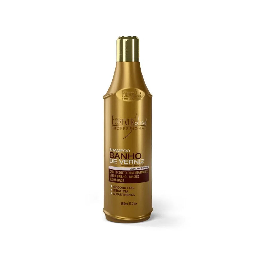 Shampoo Banho de Verniz da Forever Liss 450ml