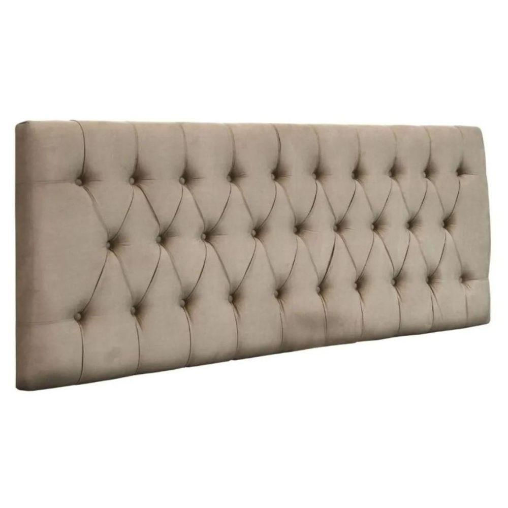 Painel Cabeceira Dubai Para Cama Box-1,28 Mt-suede Bege