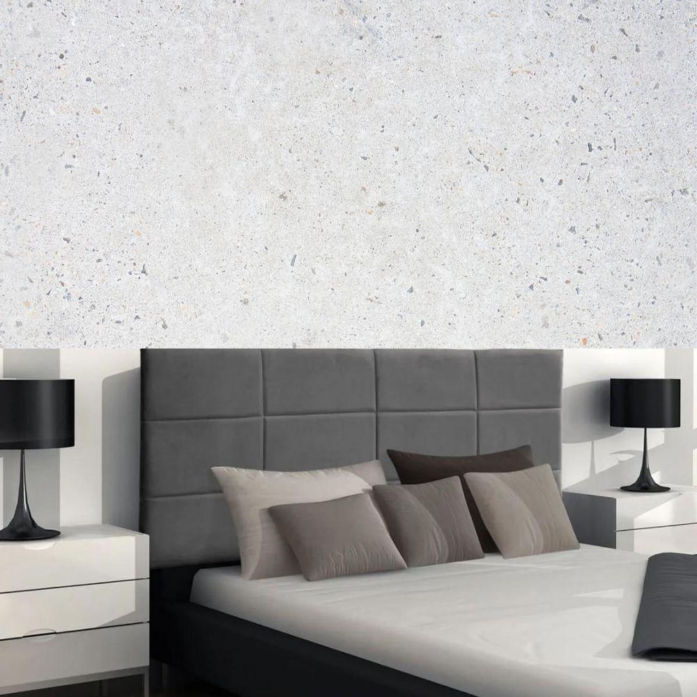 Painel Cabeceira Luna 1.00 Mt-Suede Cinza/Gatmagazine