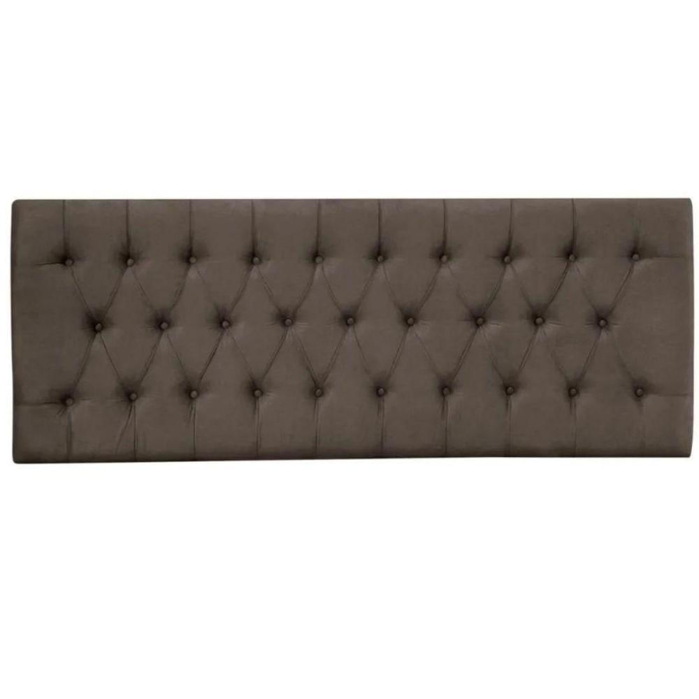 Painel Cabeceira Com Bau Dubai 1.28 Viuva Suede Marrom