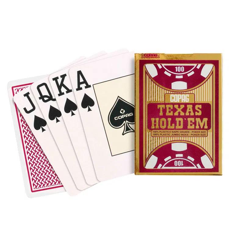 Jogo de Cartas - Baralho Profissional - Texas Hold'em - Vermelho - Copag -  Le biscuit