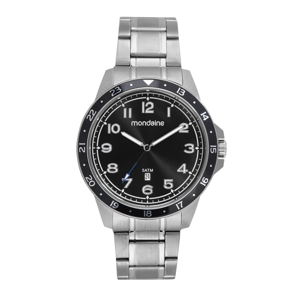 Relogio Mondaine Masculino Ref:99736g0mvna1 Casual Aço Prateado