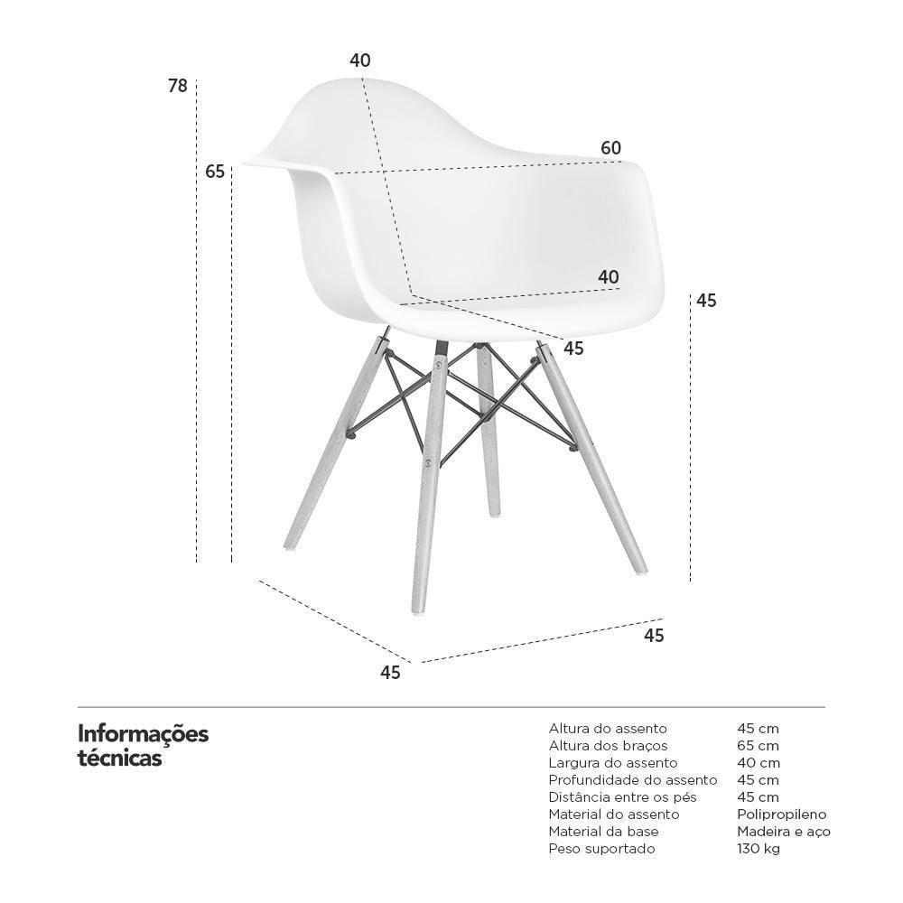 10 Cadeiras Charles Eames Eiffel Daw Clara Cinza Claro