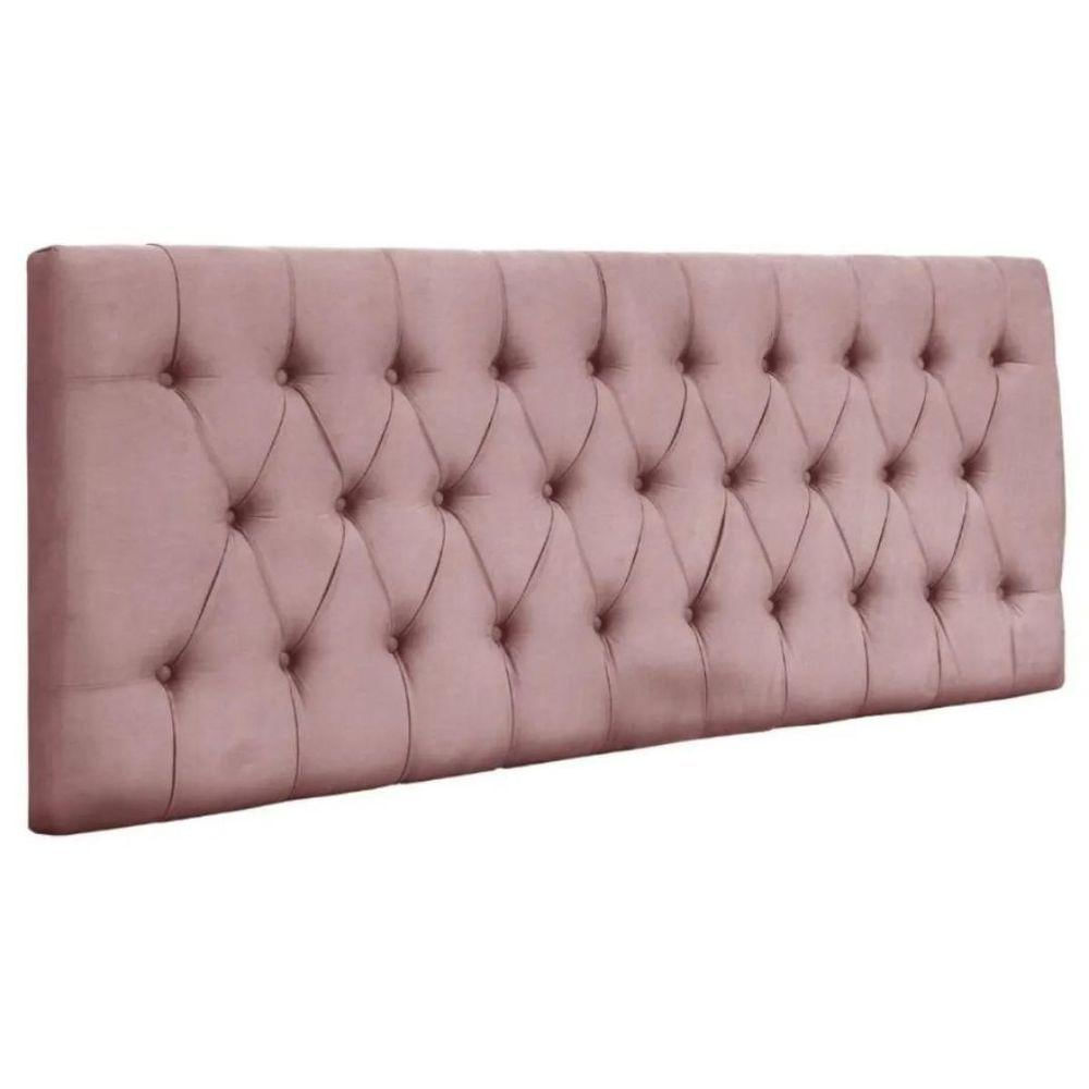 Painel Cabeceira Dubai Para Cama Box-1,20 Mt-veludo Rosa