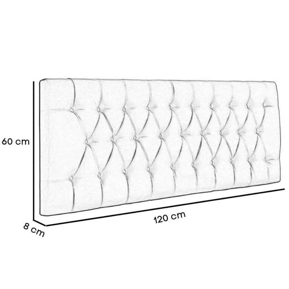 Painel Cabeceira Dubai Para Cama Box-1,20 Mt-veludo Rosa