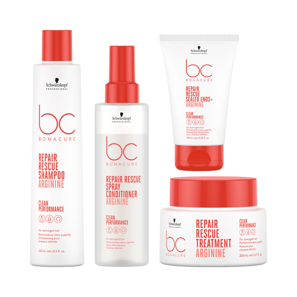 Schwarzkopf BC Clean Repair Rescue Arginine Kit (4 produtos)