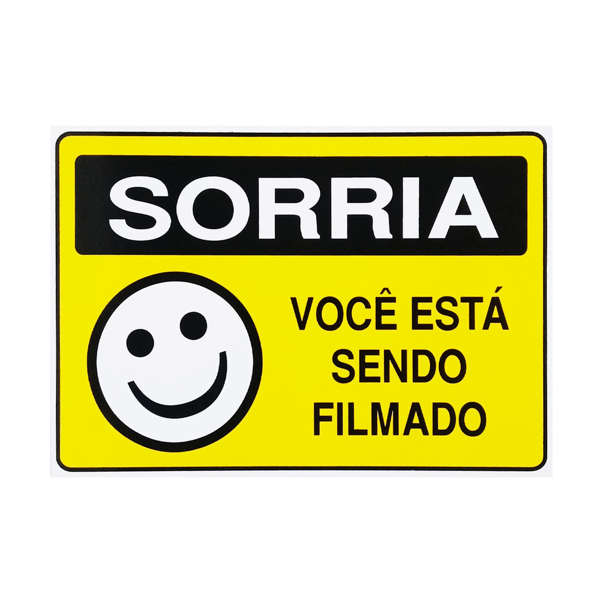 Placa De Sinalização Sorria Você Está Sendo Filmado 20x15 Acesso - P-25 F9e