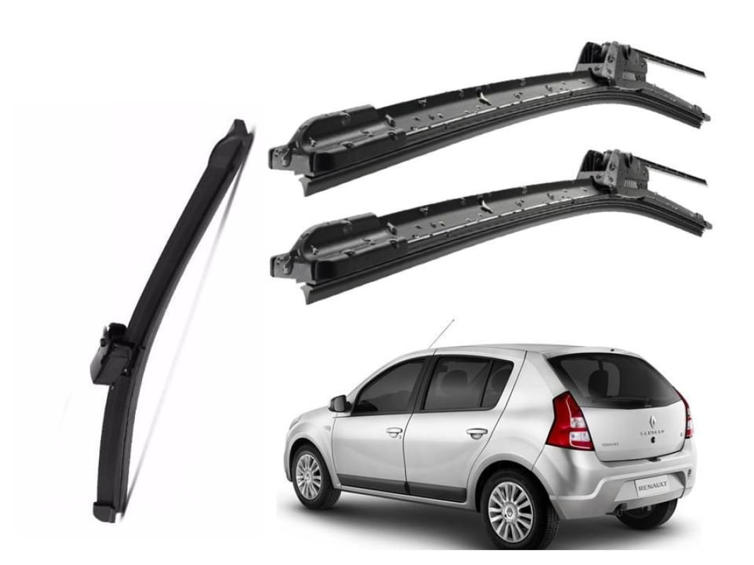 Kit Palheta Limpador Parabrisa Para-brisa Renault Sandero 2007 à 2014