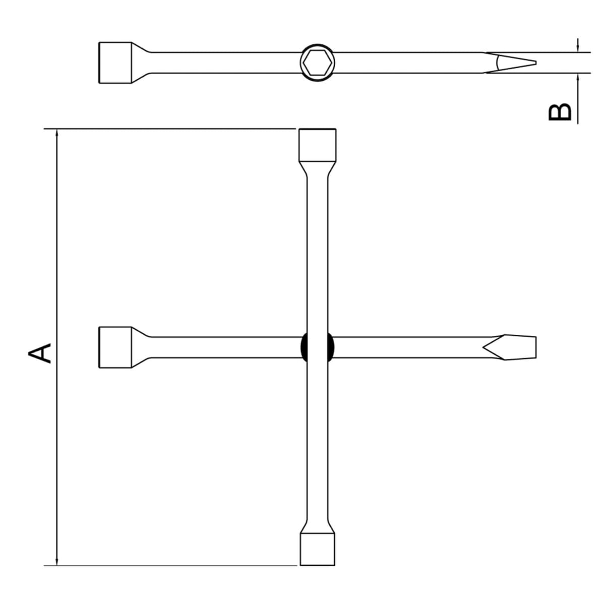 Chave de Roda Cruz com Espátula PRO 17x 19x 21mm - Tramontina