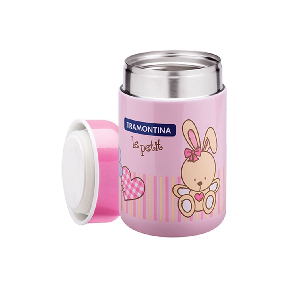 Pote Térmico Infantil em InoxLe Petit Rosa 400ml - Tramontina Rosa