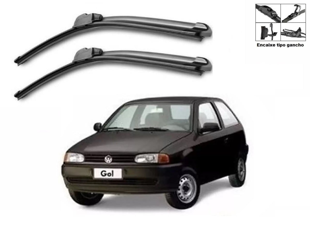 Kit Palheta Limpador Parabrisa Para-brisa Dianteiro VW Gol G2 1995 à 1999