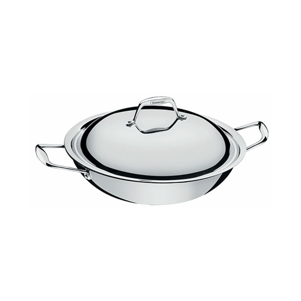 Panela Wok em Aço Inox 32cm - Tramontina