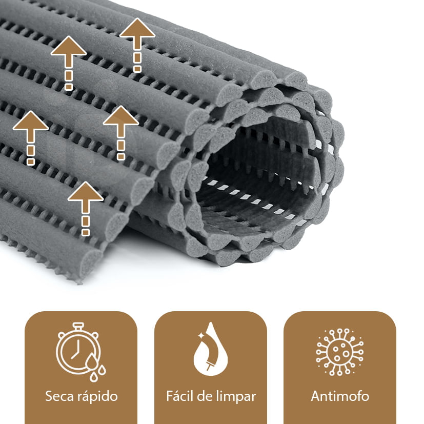 Passadeira Tapete Antiderrapante Soft Antimofo M1 43x10,00