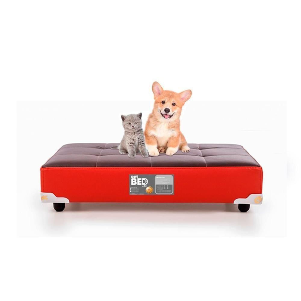 Colchão Pet Cachorro - Gato Grande Castorpet Bed Marrom-vermelho (100x80x19)