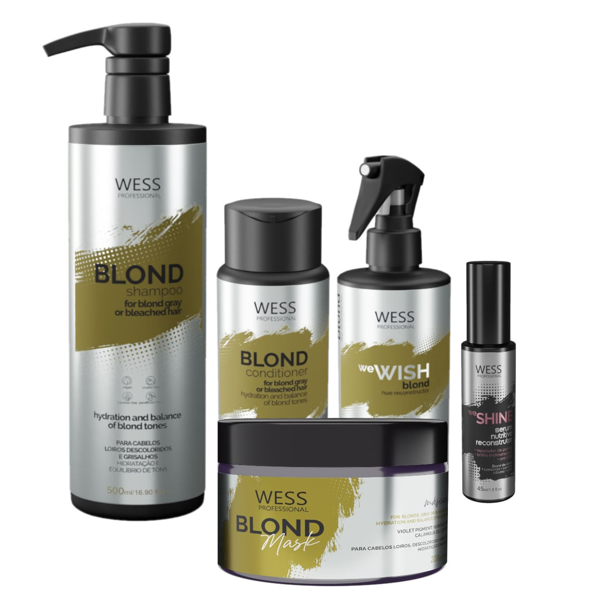 Wess Blond SH500ml+CD250ml+Wish.M260ml+Mask200ml+WeShine45ml