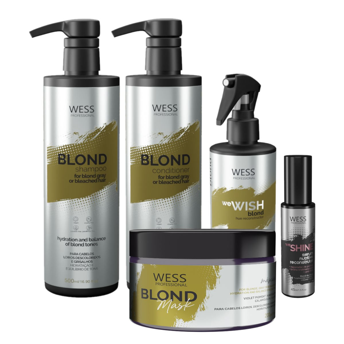 Wess Blond SH+CD 500ml+WeWish M.260ml+Mask200ml+WeShine 45ml