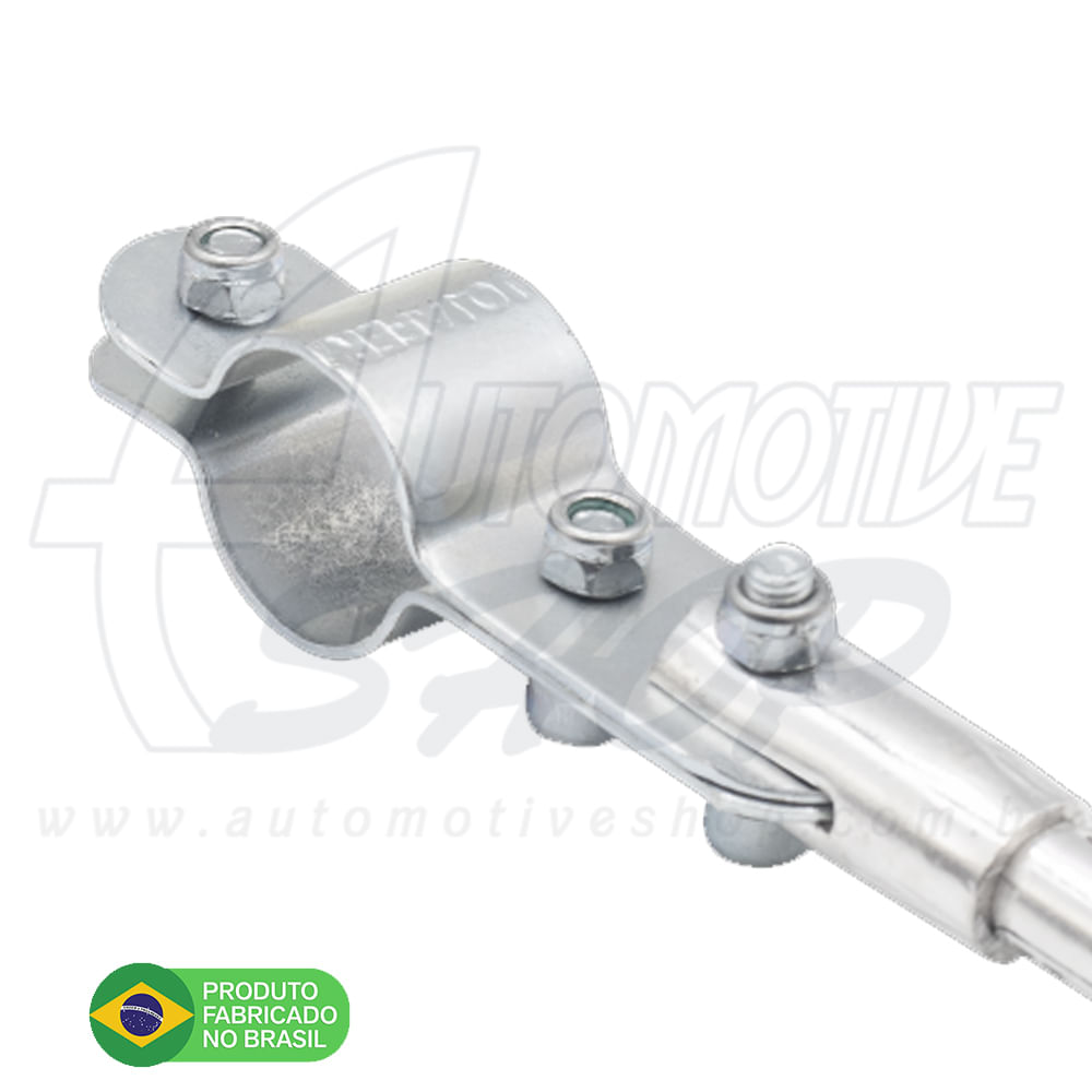 Antena Corta Pipa Moto Retrátil Guidao Aço Inox Prata M1