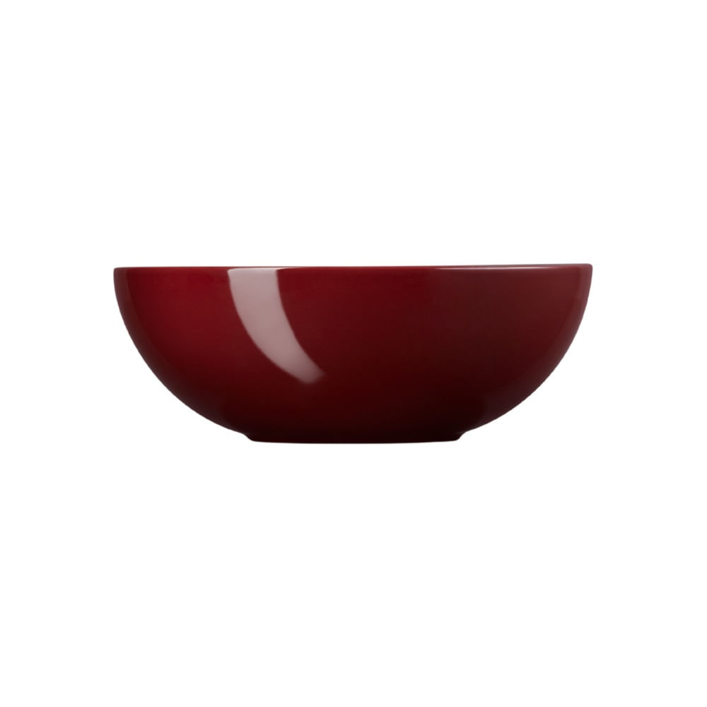 KIT LE CREUSET BOWL REDONDO 24CM E ESPÁTULA MÉDIA DE SILICONE VERMELHO RHONE