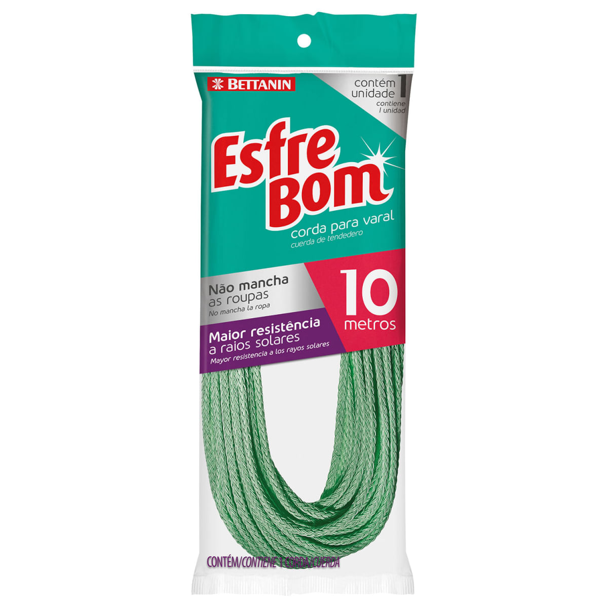 Corda para Varal Revestida EsfreBom Verde 10m - Bettanin