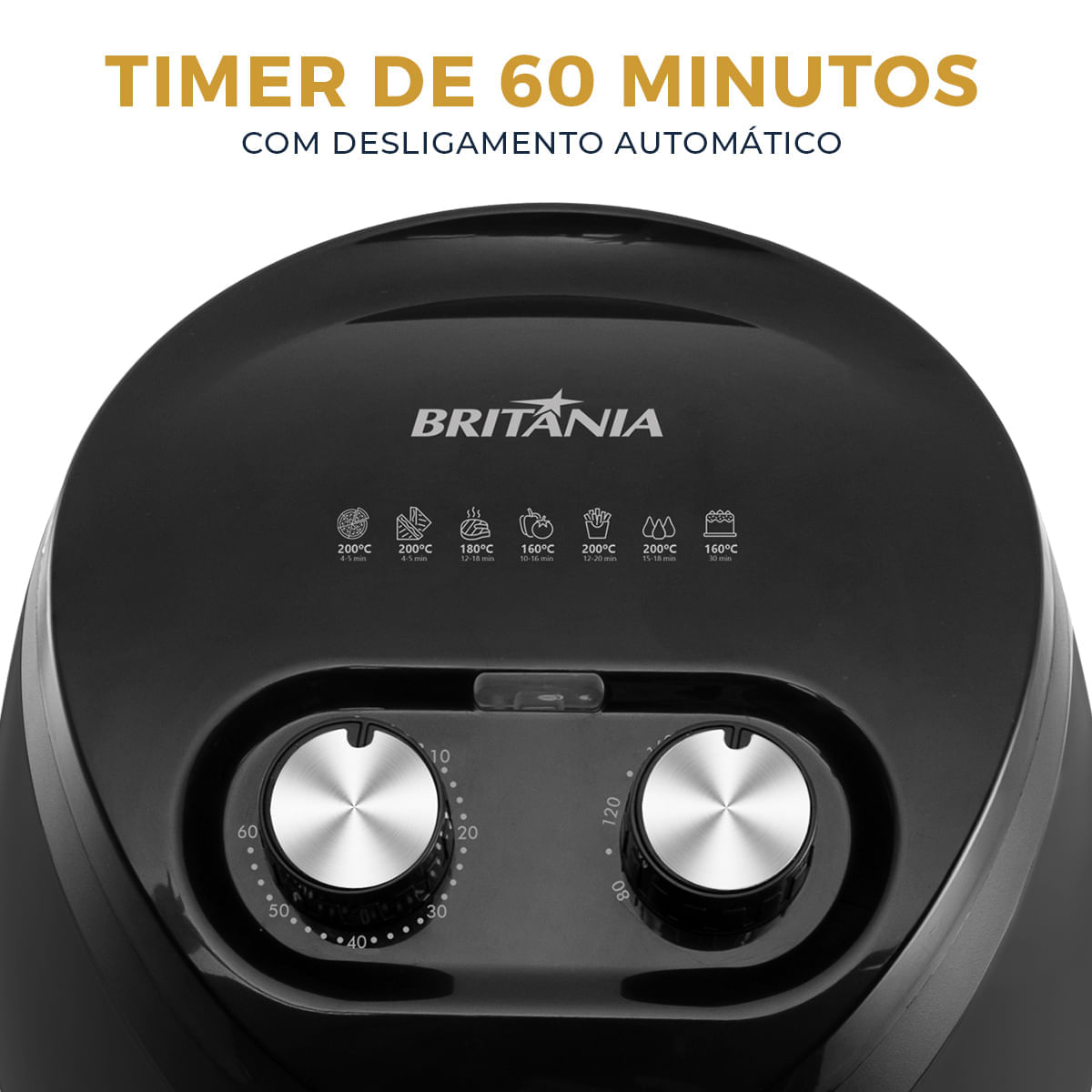 Air Fryer Britânia 3,5L Antiaderente 1500W BCAF40C 127V