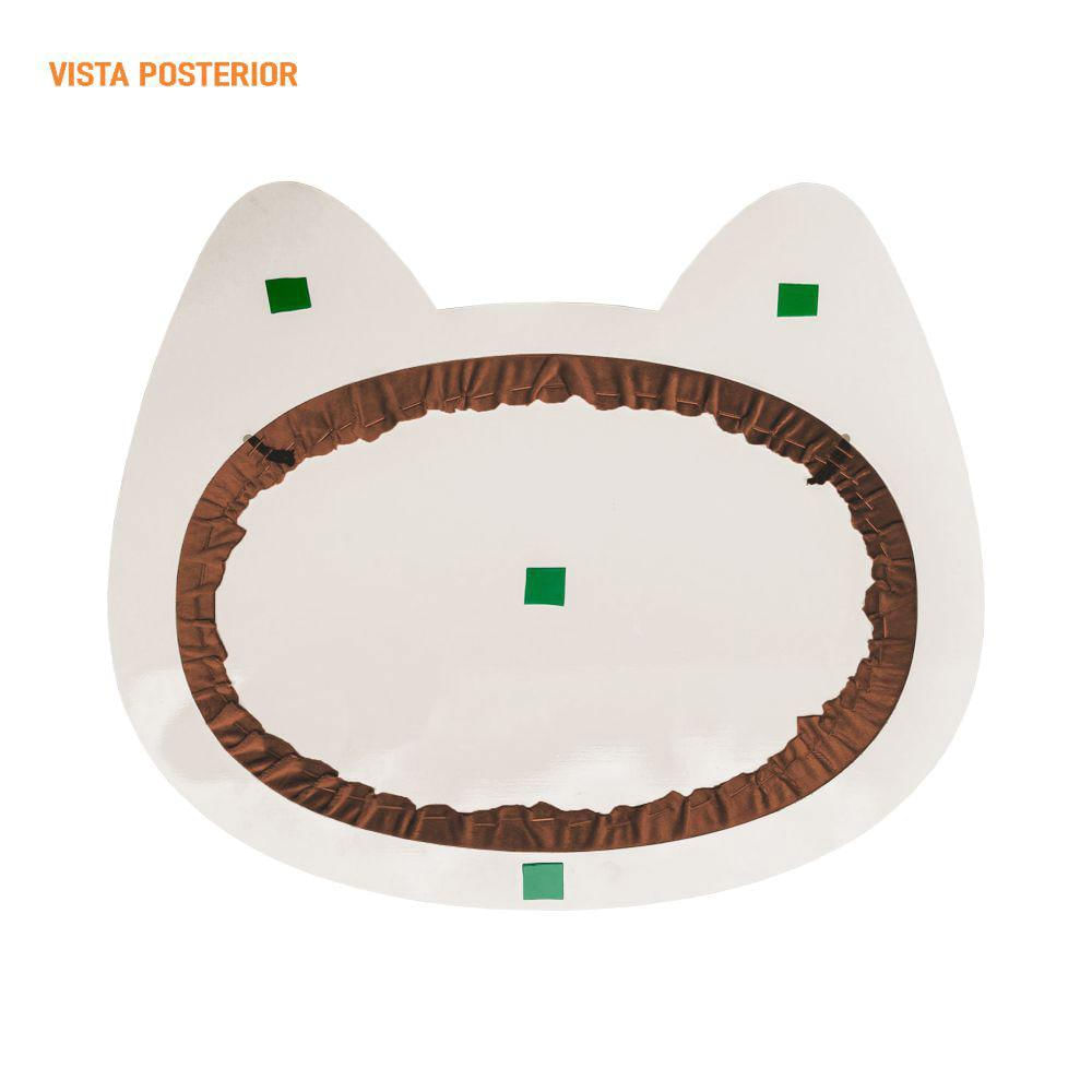 Arranhador de Parede Para Pet Gato Premium Dupla Face MDF Champagne Veludo Terracota - Desk Design