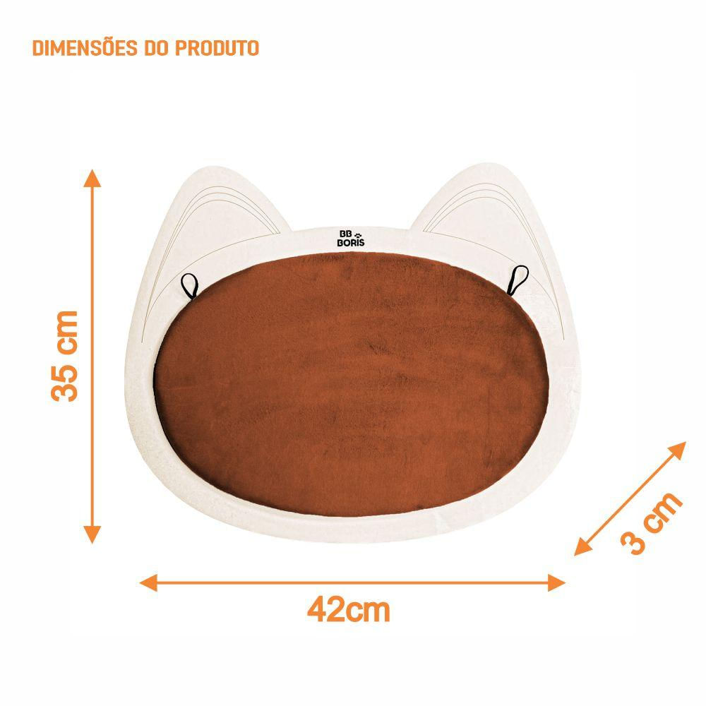 Arranhador de Parede Para Pet Gato Premium Dupla Face MDF Champagne Veludo Terracota - Desk Design