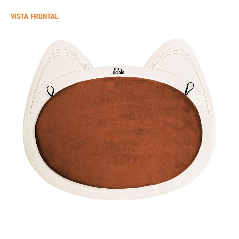 Arranhador de Parede Para Pet Gato Premium Dupla Face MDF Champagne Veludo Terracota - Desk Design