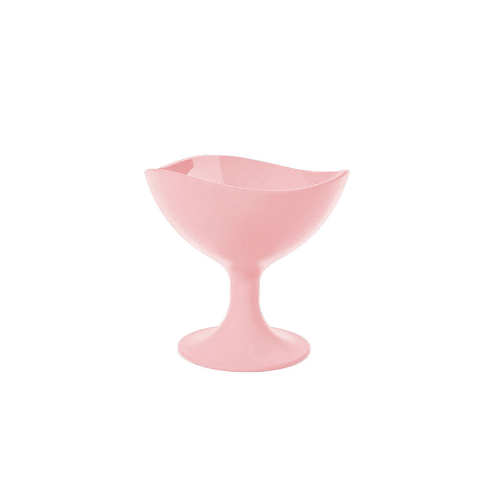 Taça de Sobremesa Rosa Plastico 300ml 1un