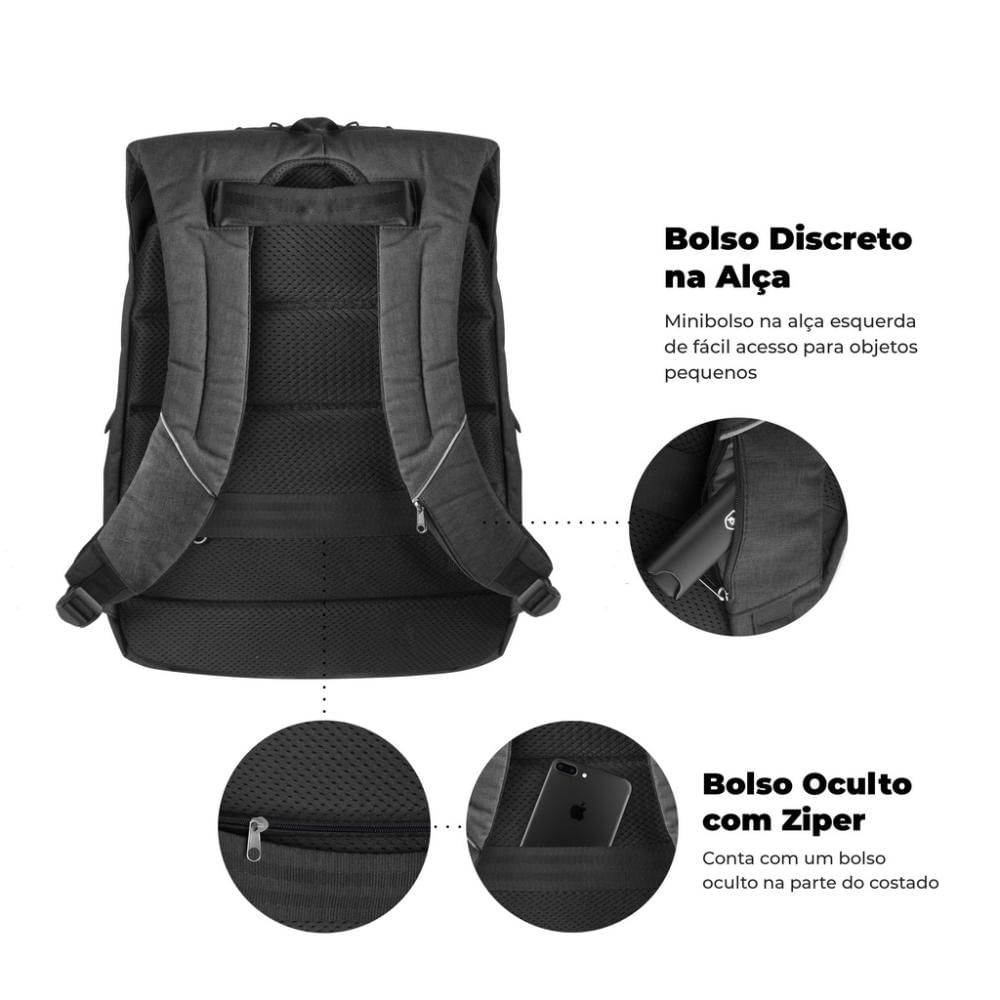 Mochila Locker compatível com notebook dell samsung macbook - Gshield