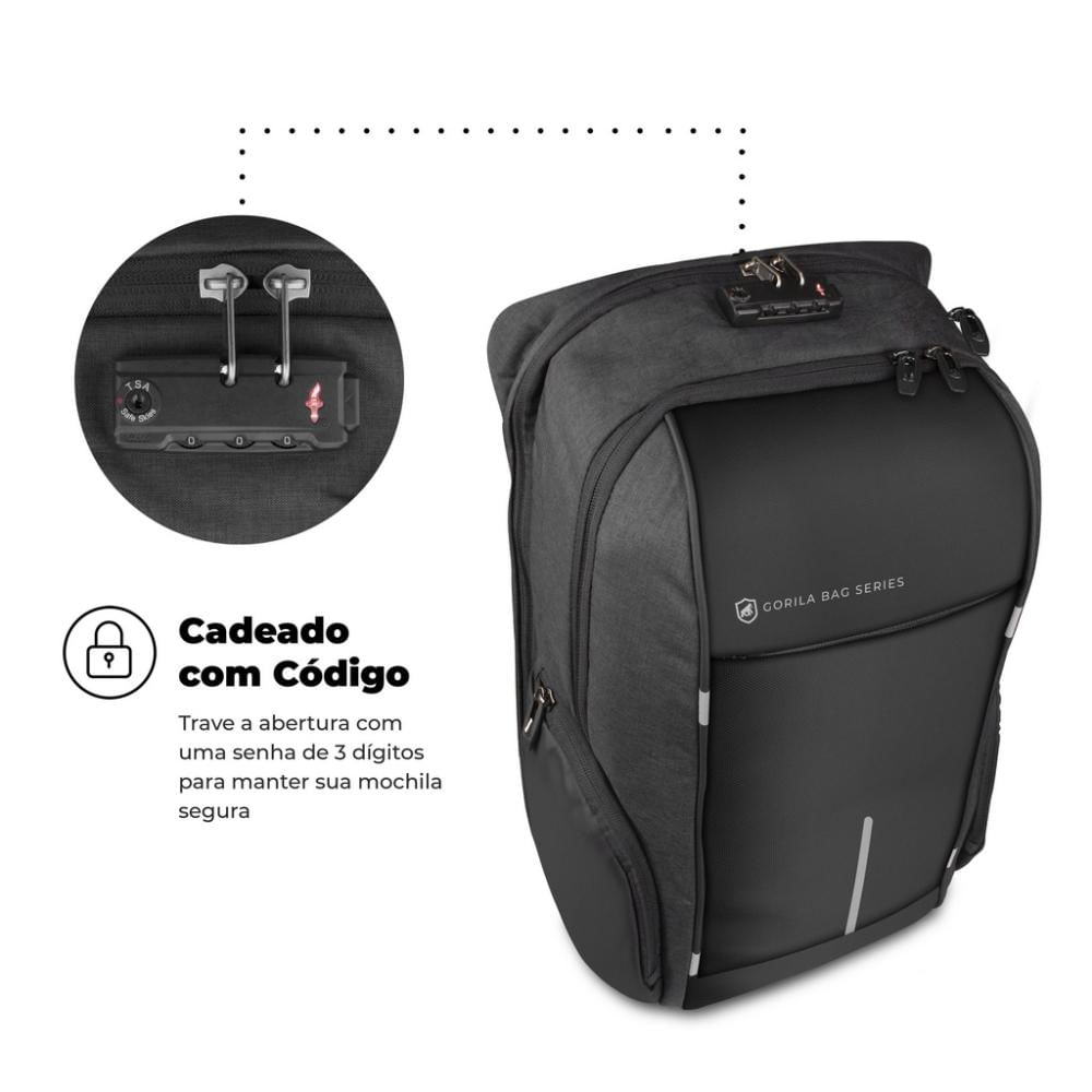 Mochila Locker compatível com notebook dell samsung macbook - Gshield