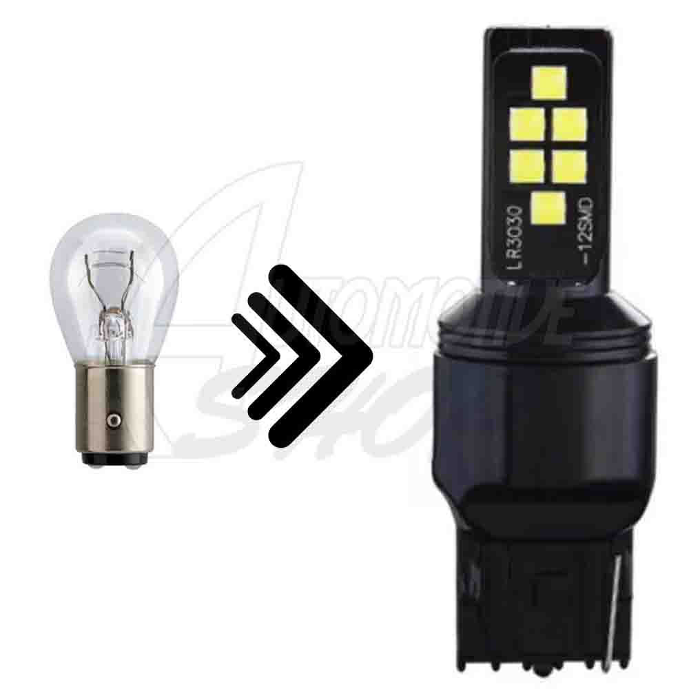 Lâmpada Pingo T20 Dois Polos 12 Leds SMD Cambus Canceler Bco