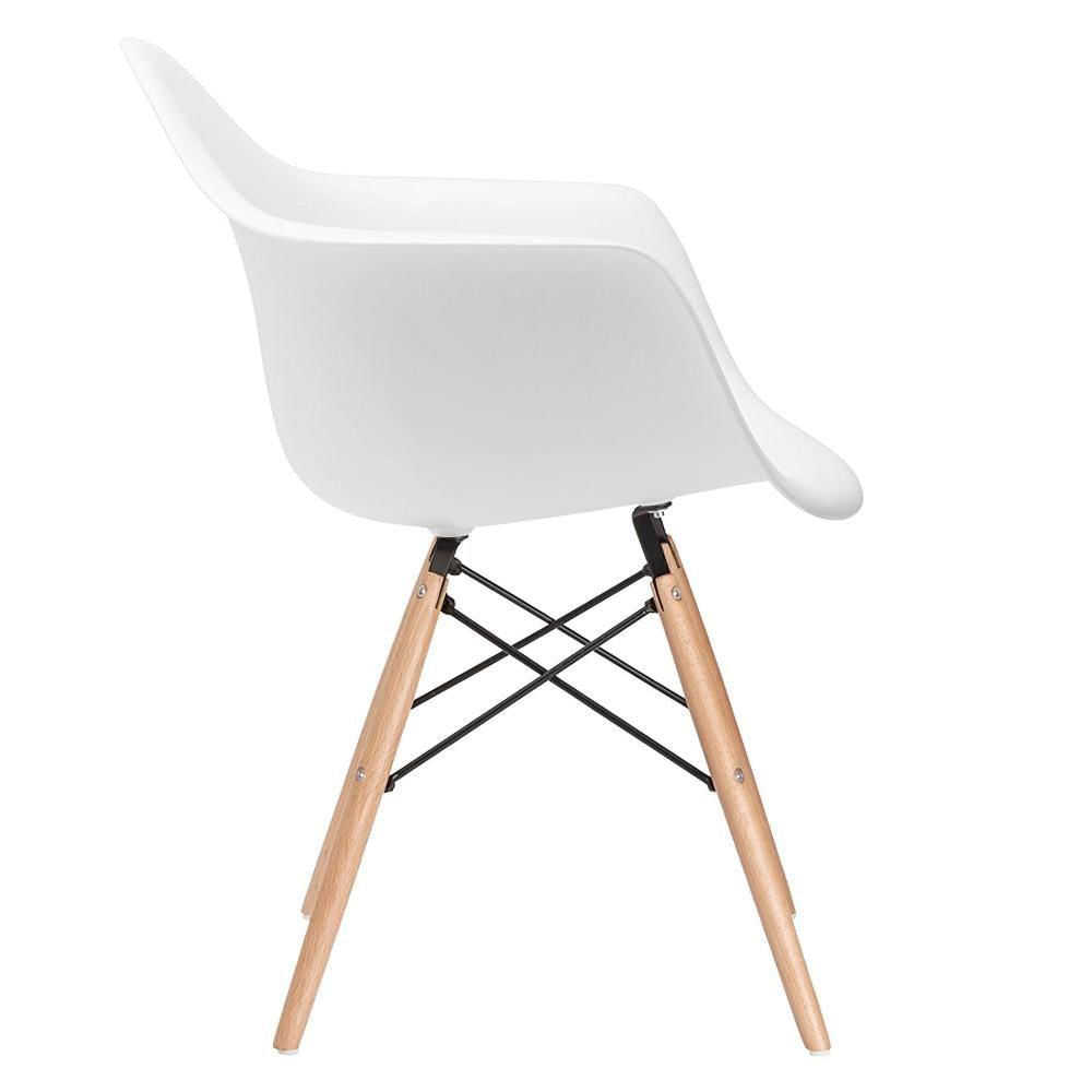 8 Cadeiras Charles Eames Eiffel Daw Clara Branco