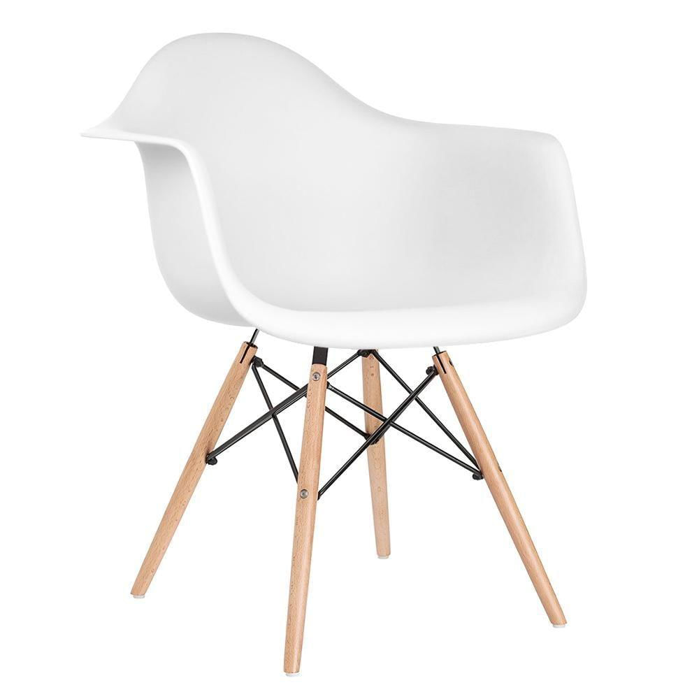 8 Cadeiras Charles Eames Eiffel Daw Clara Branco