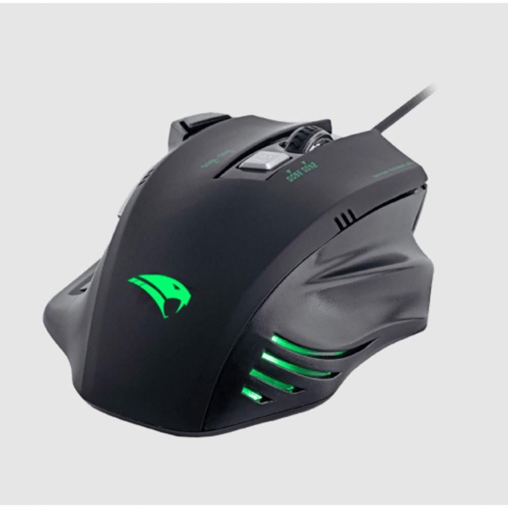 Mouse Gamer Viper Pro 3.600 Dpi Python - 410 Preto/verde Bivolt