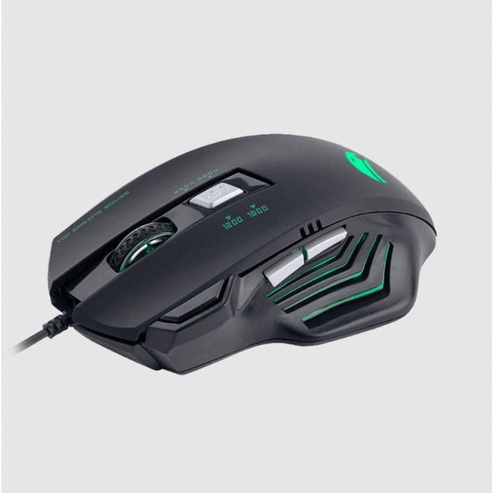 Mouse Gamer Viper Pro 3.600 Dpi Python - 410 Preto/verde Bivolt