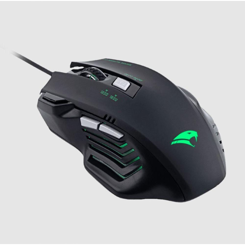 Mouse Gamer Viper Pro 3.600 Dpi Python - 410 Preto/verde Bivolt