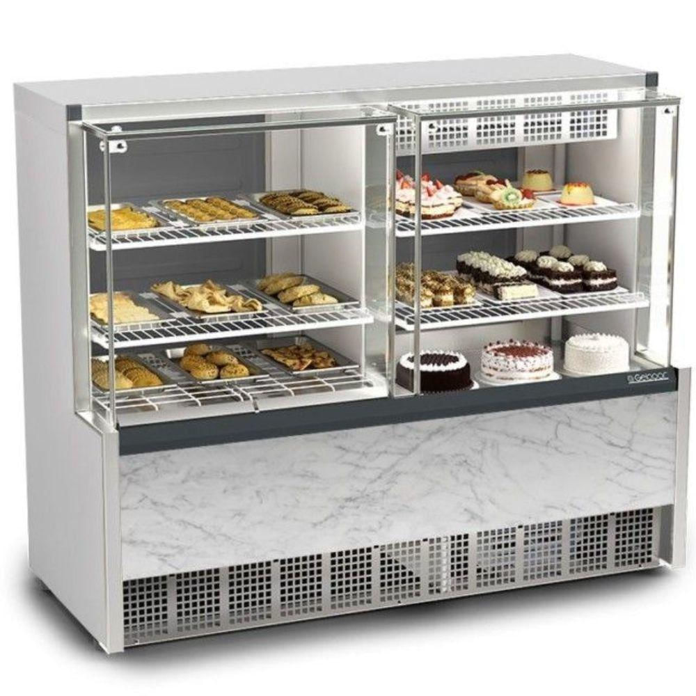 Vitrine Quente E Fria Aurora Evaporador Gqea140r Gelopar Aurora Quente E Fria 1,40mt Branco 220v