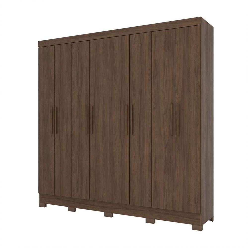 Guarda Roupa Casal 08 Portas 04 Gavetas B51 Briz Castanho Hp