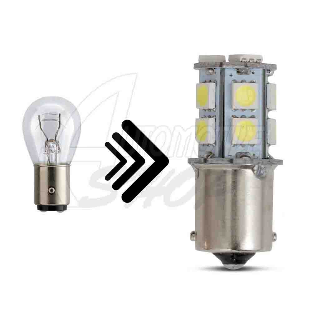 Lâmpada 1156 Dois Polo P21/5W de 13 Leds super branco Un.