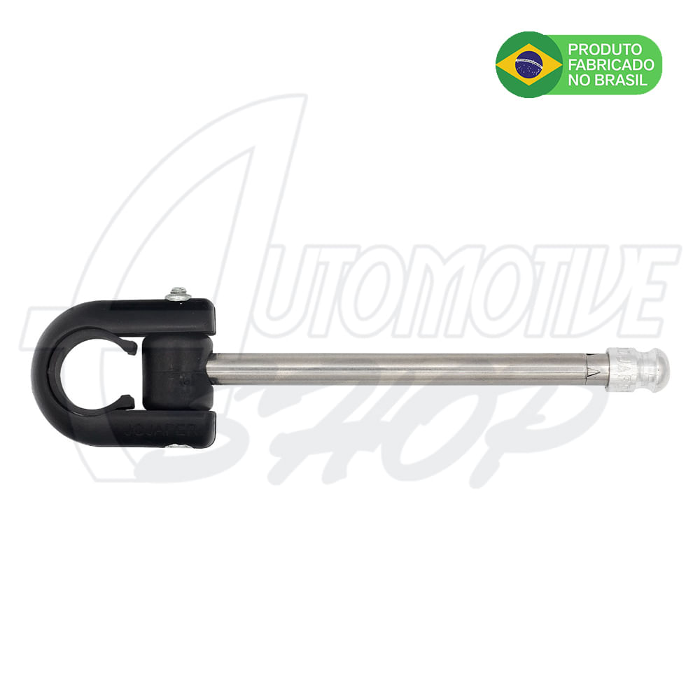 Antena Corta Pipa Moto Retrátil Guidao Aço Inox Prata M5A