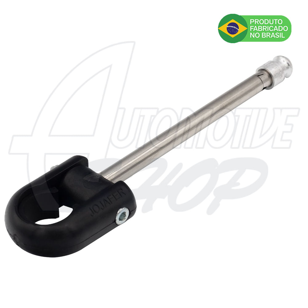 Antena Corta Pipa Moto Retrátil Guidao Aço Inox Prata M5A