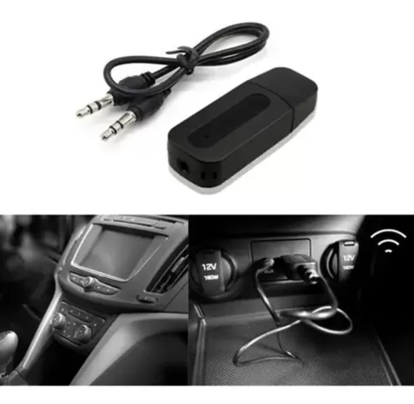 Adaptador Bluetooth Wireless P2 Musica Para Carro