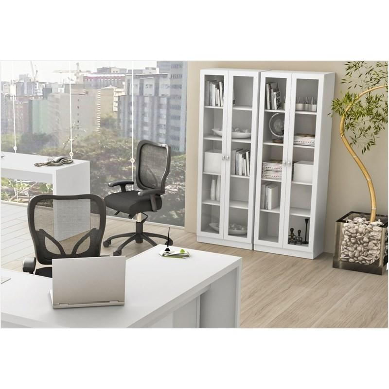 Ambiente para Home Office 06 Peças Branco - Tecno Mobili