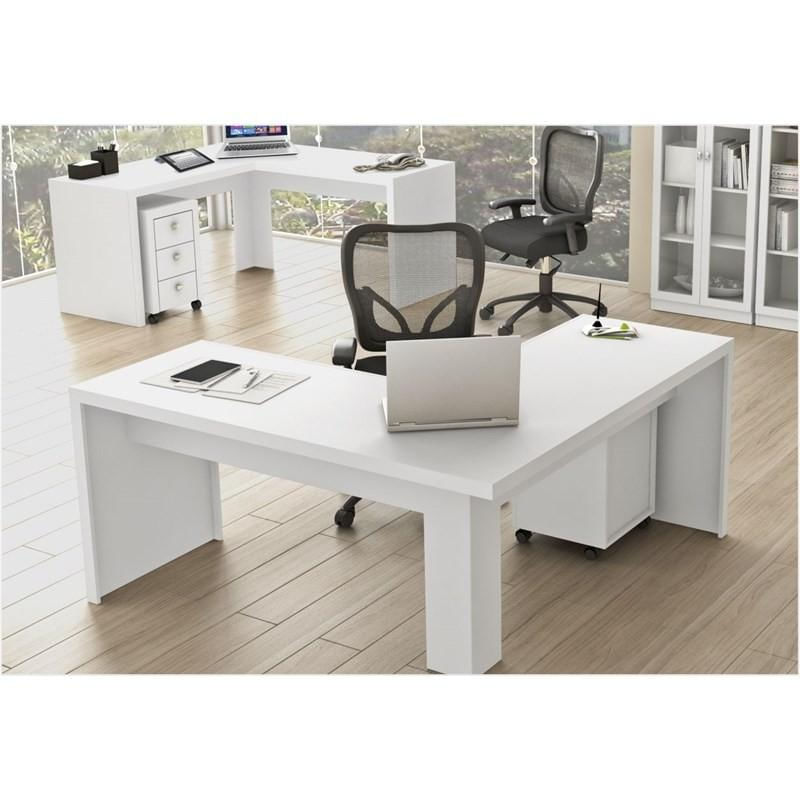 Ambiente para Home Office 06 Peças Branco - Tecno Mobili