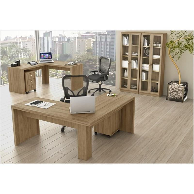 Ambiente para Home Office 06 Peças Amendoa - Tecno Mobili