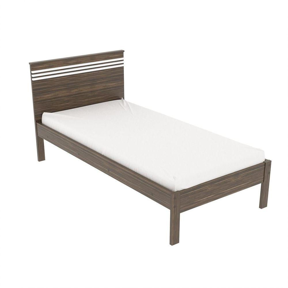 Cama De Solteiro Madeira Cm8010 Nogal/branco