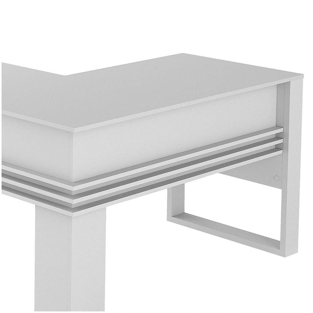 Mesa Para Escritório Em L Me4145 Branco/branco